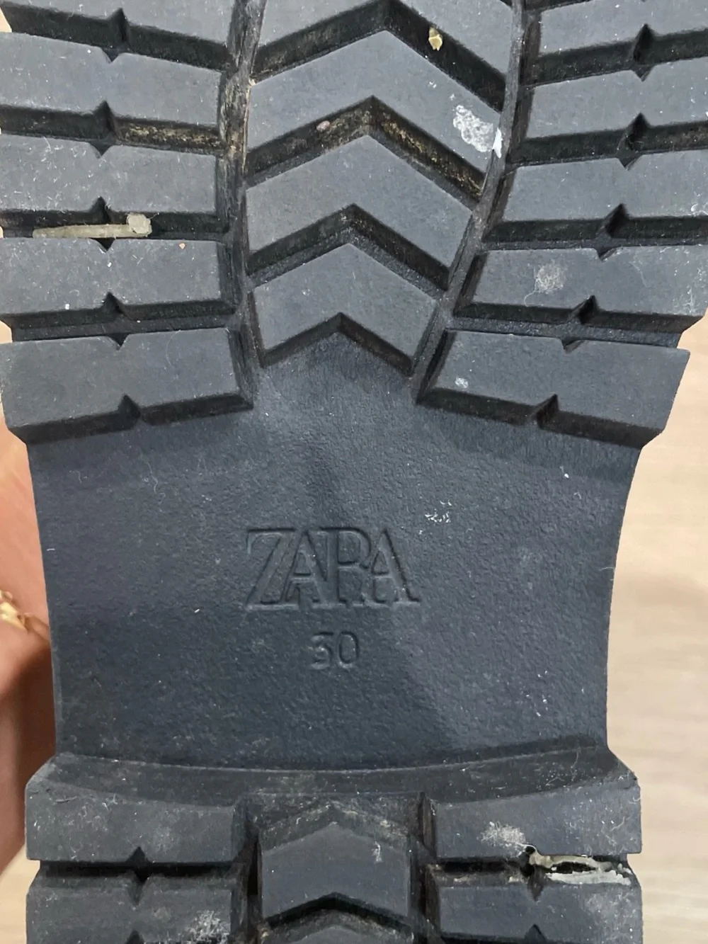 Zara Black Lace-Up Kids Combat Boots with Side Zip